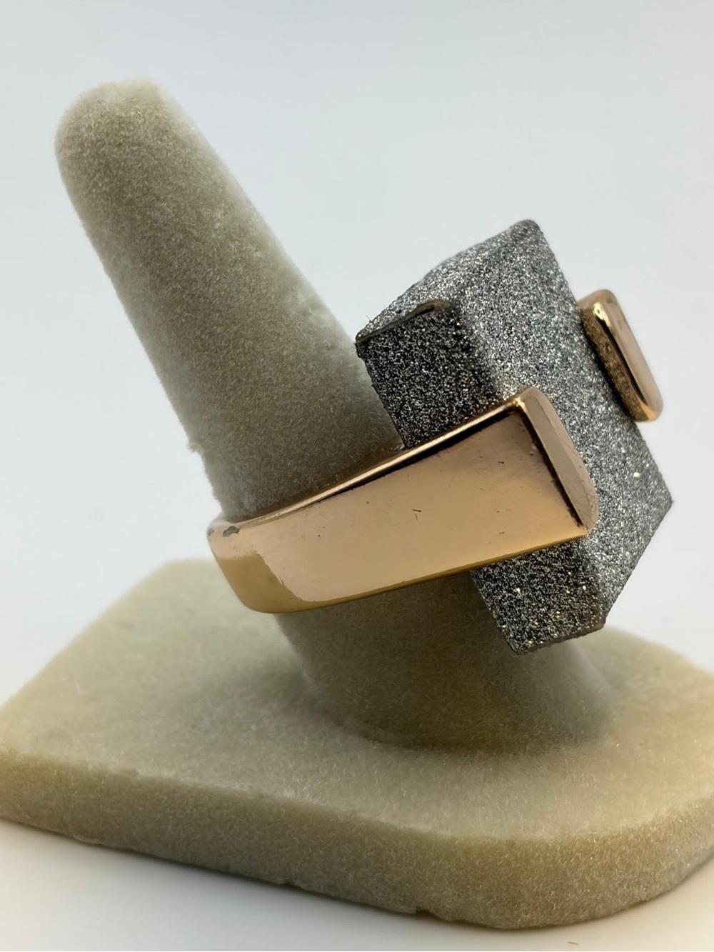 Aldo  Gold Rectangular Minimalist Ring - Picture 4 of 7